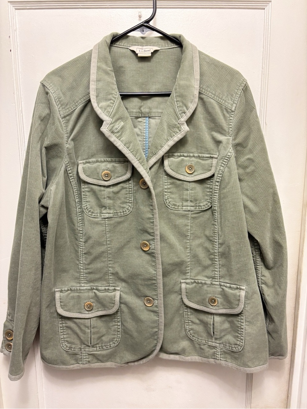 LL Bean Utility Jacket/Blazer Corduroy Size 2X Color Sage Green